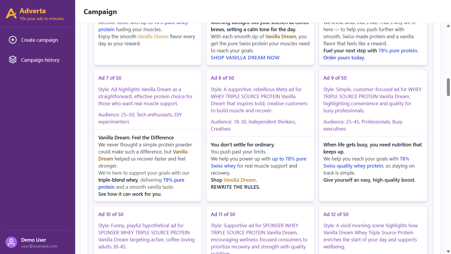 Marketer smiling at phone, celebrating campaign success